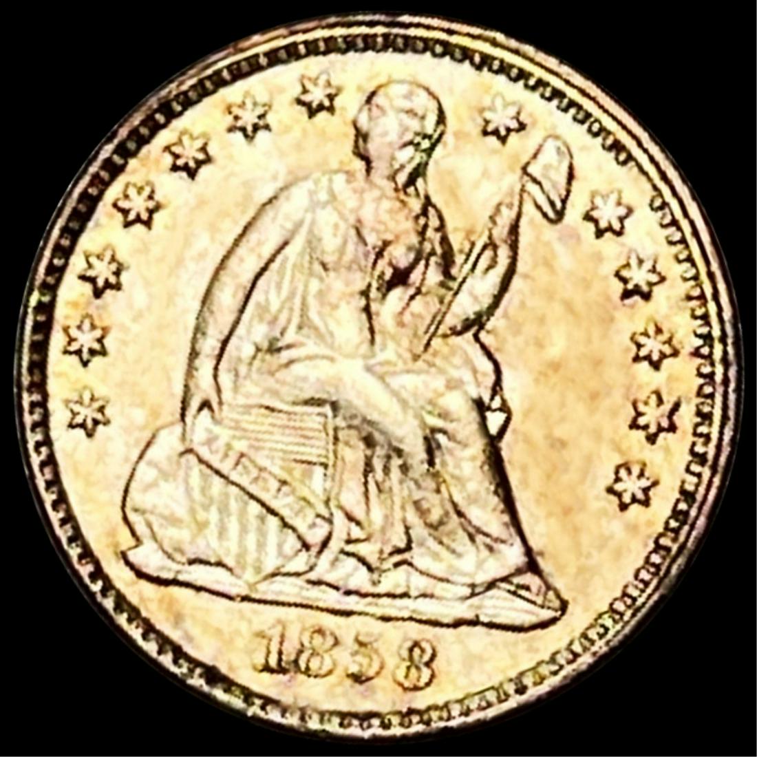 1858 Seated Liberty Half Dime UNCIRCULATED (1 of 2)