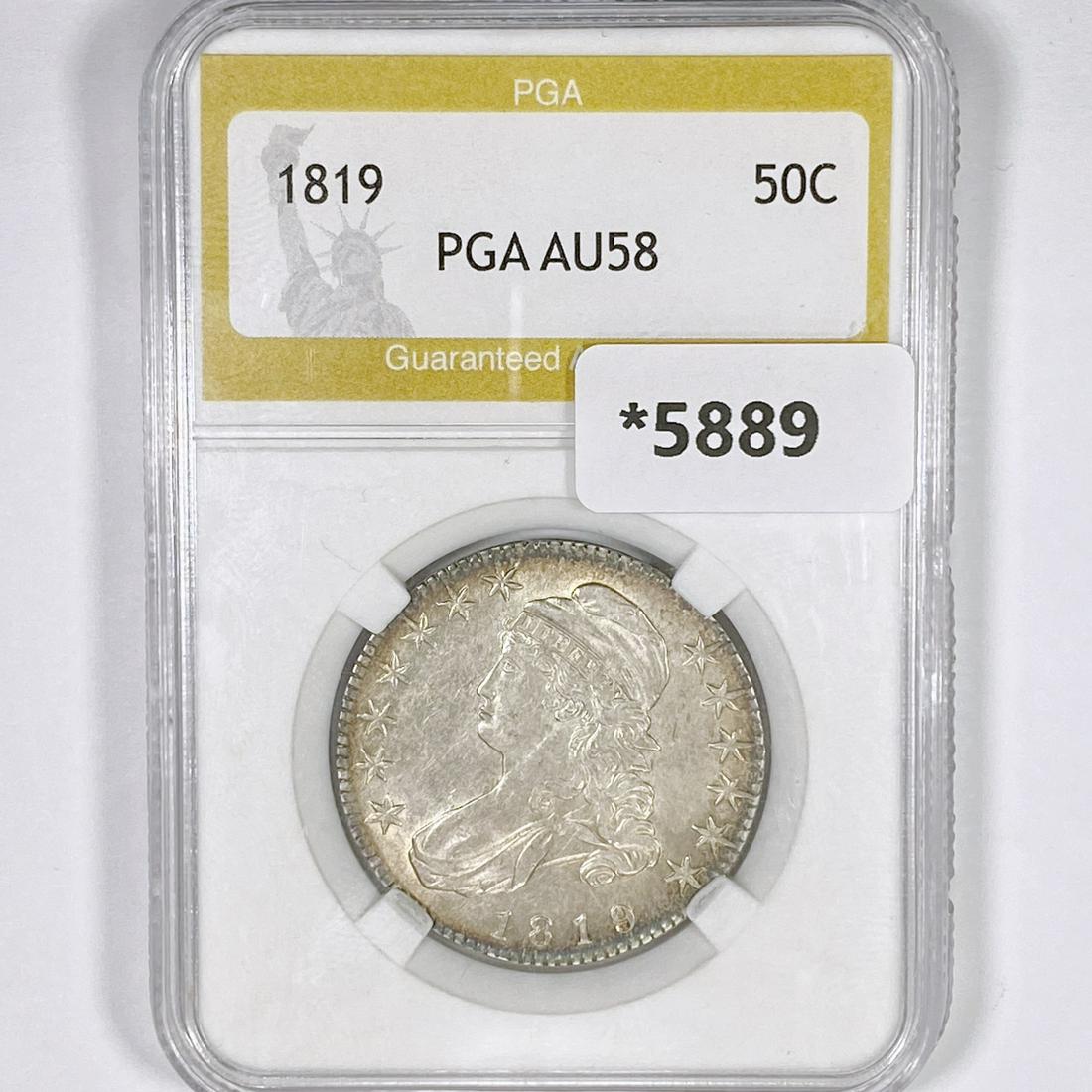 1819 Capped Bust Half Dollar PGA-AU58 (1 of 2)