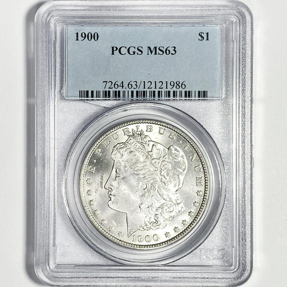 1900 Morgan Silver Dollar PCGS-MS63 (1 of 2)