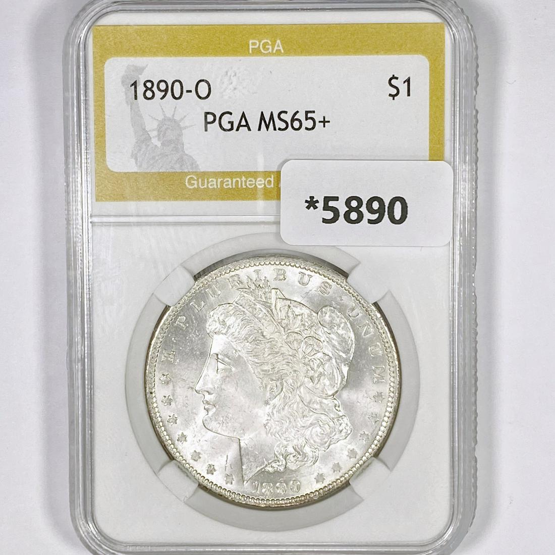 1890-O Morgan Silver Dollar PGA-MS65+ (1 of 2)