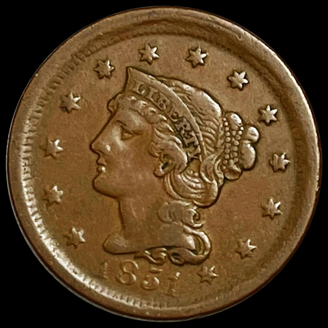 1851 Large Cent ABOUT UNCIRCULATED (1 of 2)