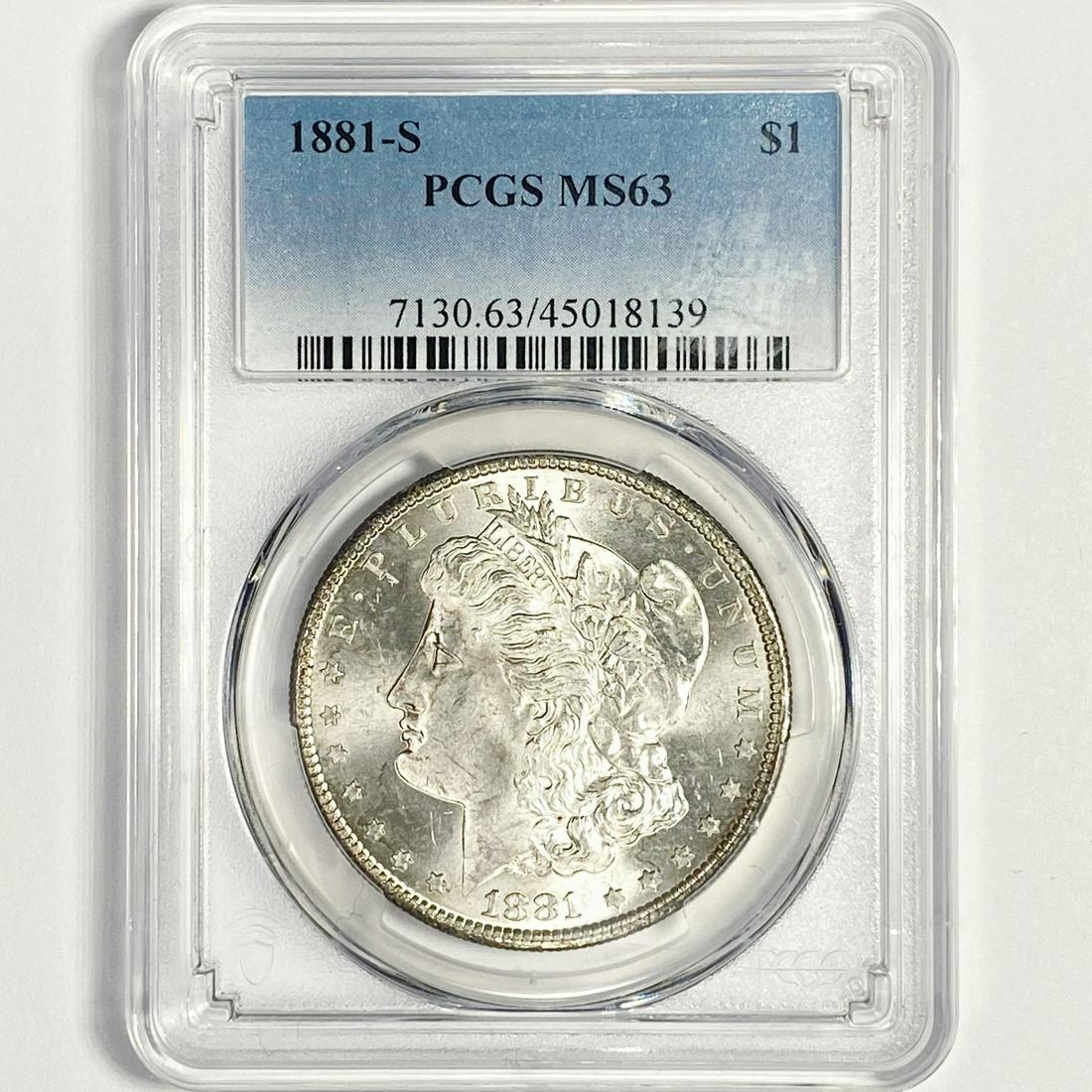 1881-S Morgan Silver Dollar PCGS-MS63 (1 of 2)
