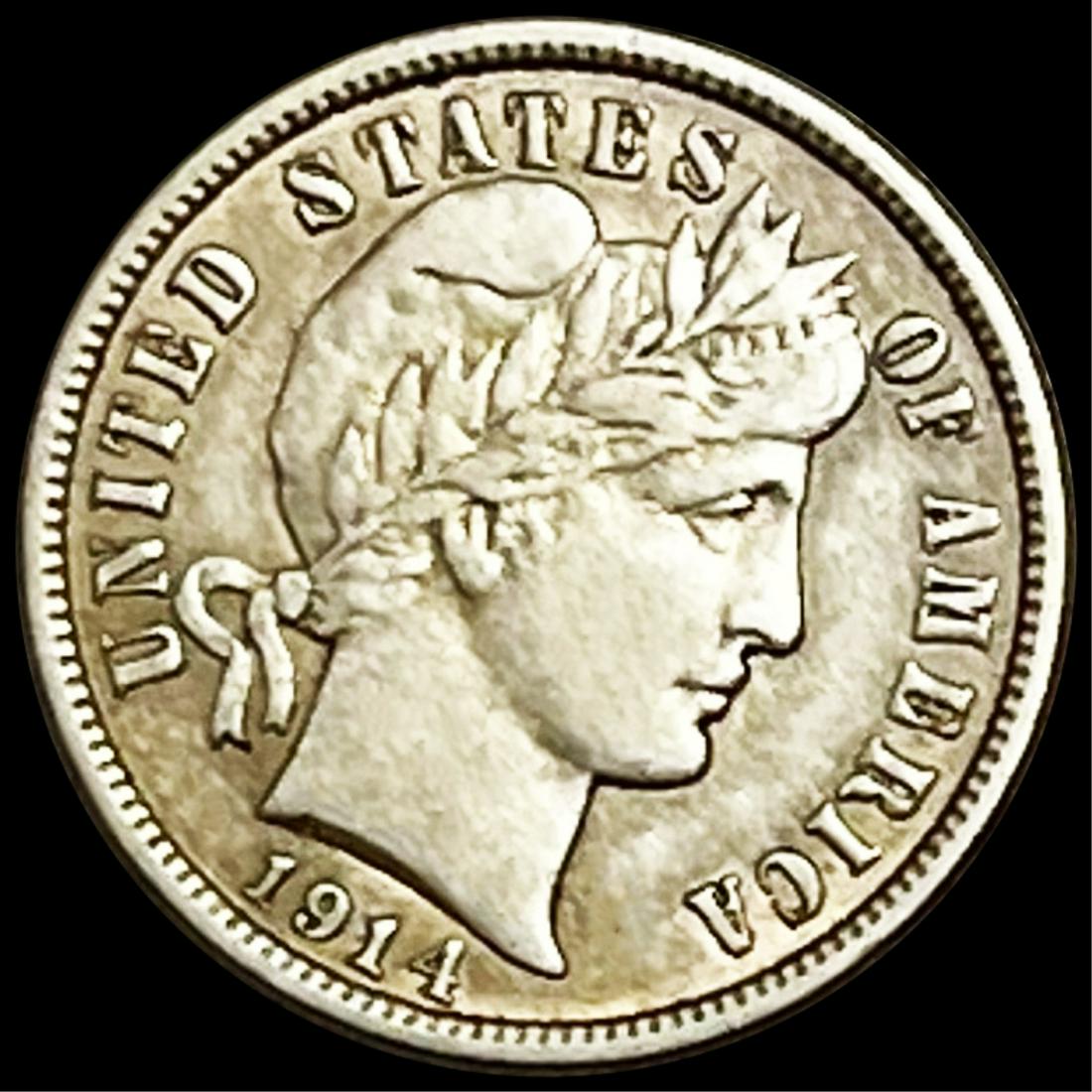 1914-D Barber Dime CLOSELY UNCIRCULATED (1 of 2)