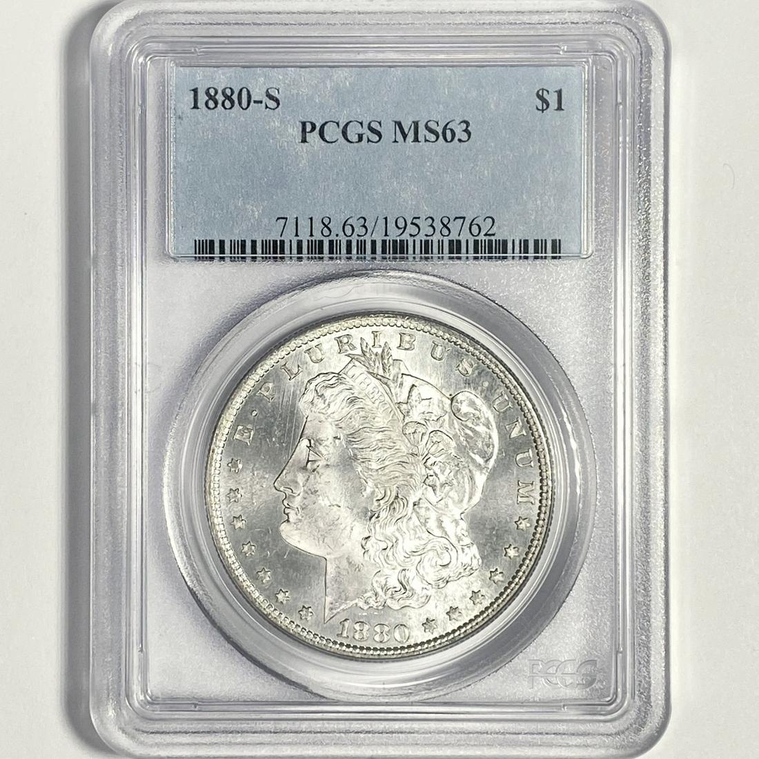 1880-S Morgan Silver Dollar PCGS-MS63 (1 of 2)