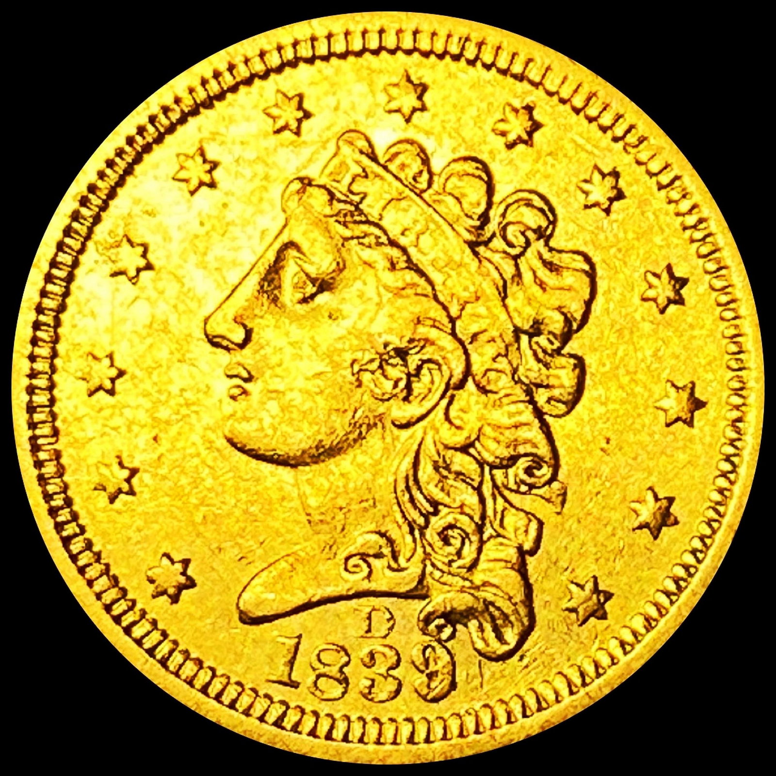 1839-D $2.50 Gold Quarter Eagle - HIGH GRADE (1 of 2)