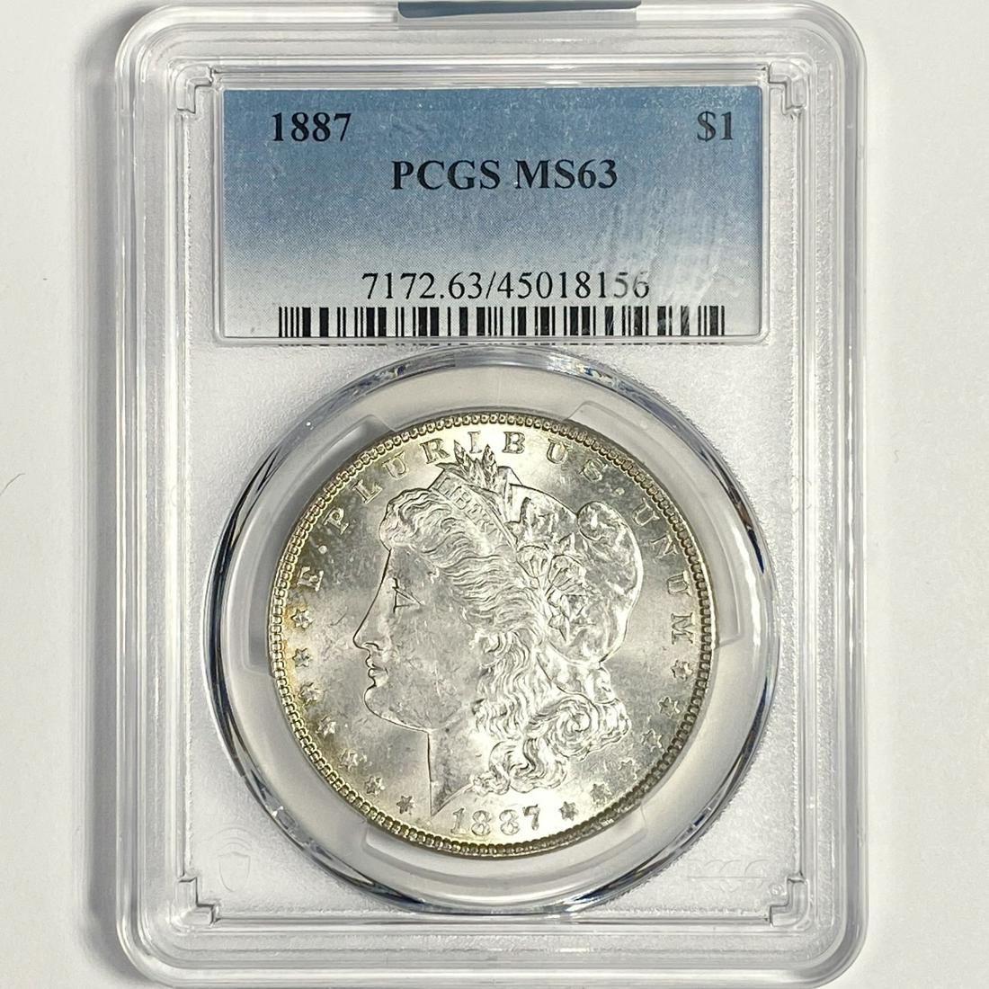 1887 Morgan Silver Dollar PCGS-MS63 (1 of 2)