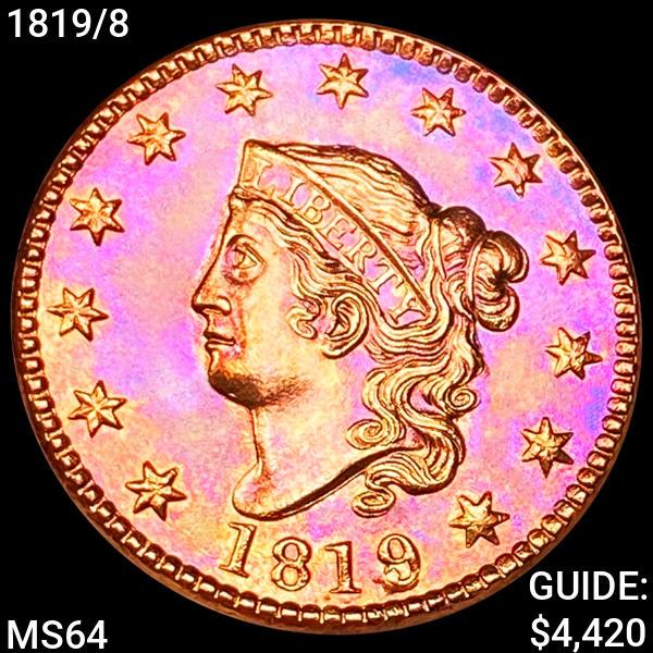 1819/8 Coronet Head Large Cent CHOICE BU (1 of 2)