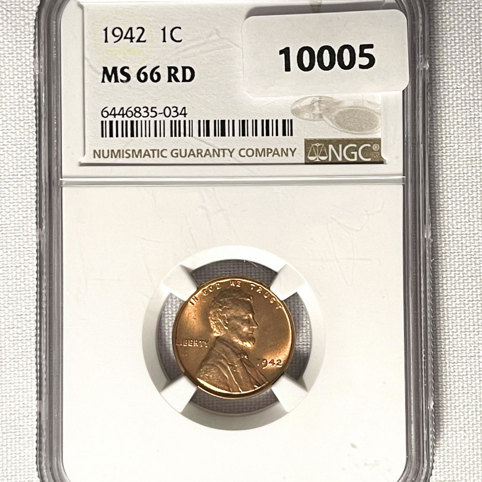 1942 Wheat Cent NGC-MS66 RD (1 of 2)