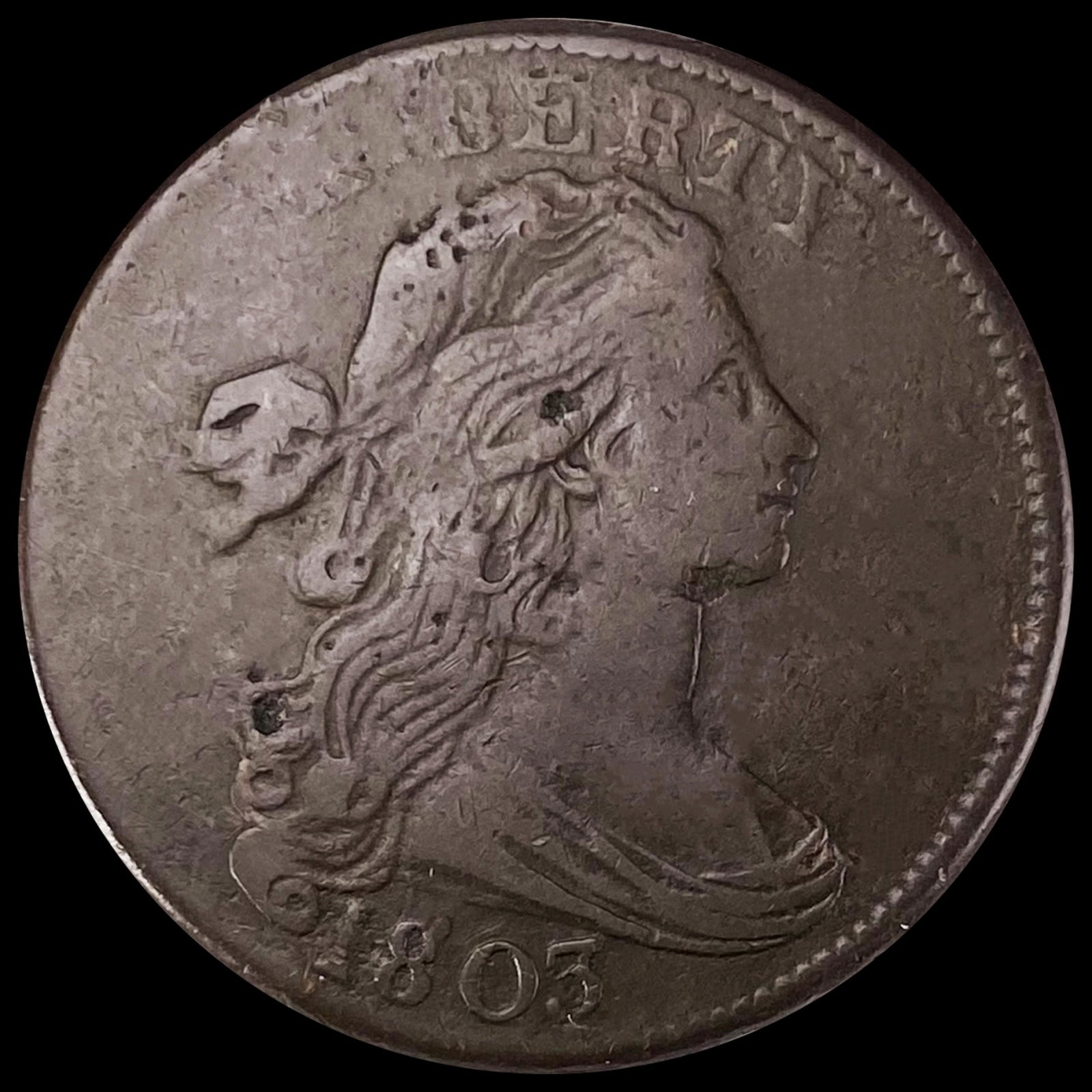 1803 Large Cent NEARLY UNCIRCULATED (1 of 2)