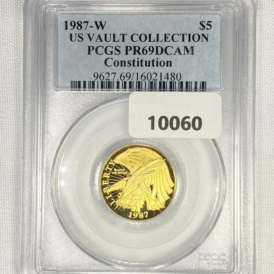 1987-W $5 1/10 oz American Gold Eagle PCGS-PR69 (1 of 2)