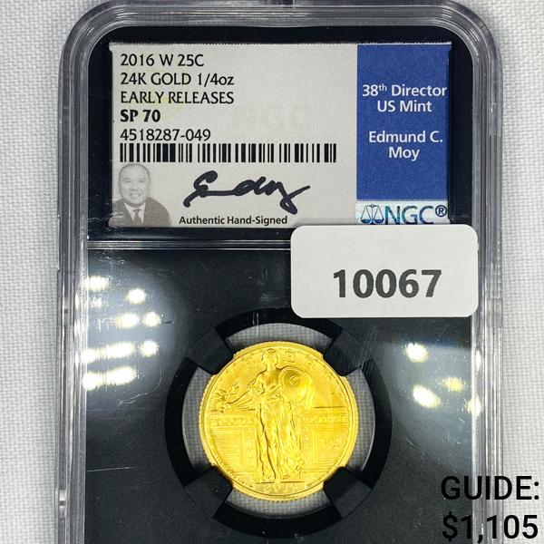 2016-W 25C 1/4 oz American Gold Eagle NGC-SP70 (1 of 2)