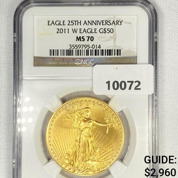 2011 $50 1 oz American Gold Eagle NGC-MS70 (1 of 2)