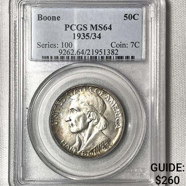 1935/34 Boone Half Dollar PCGS-MS64 (1 of 2)