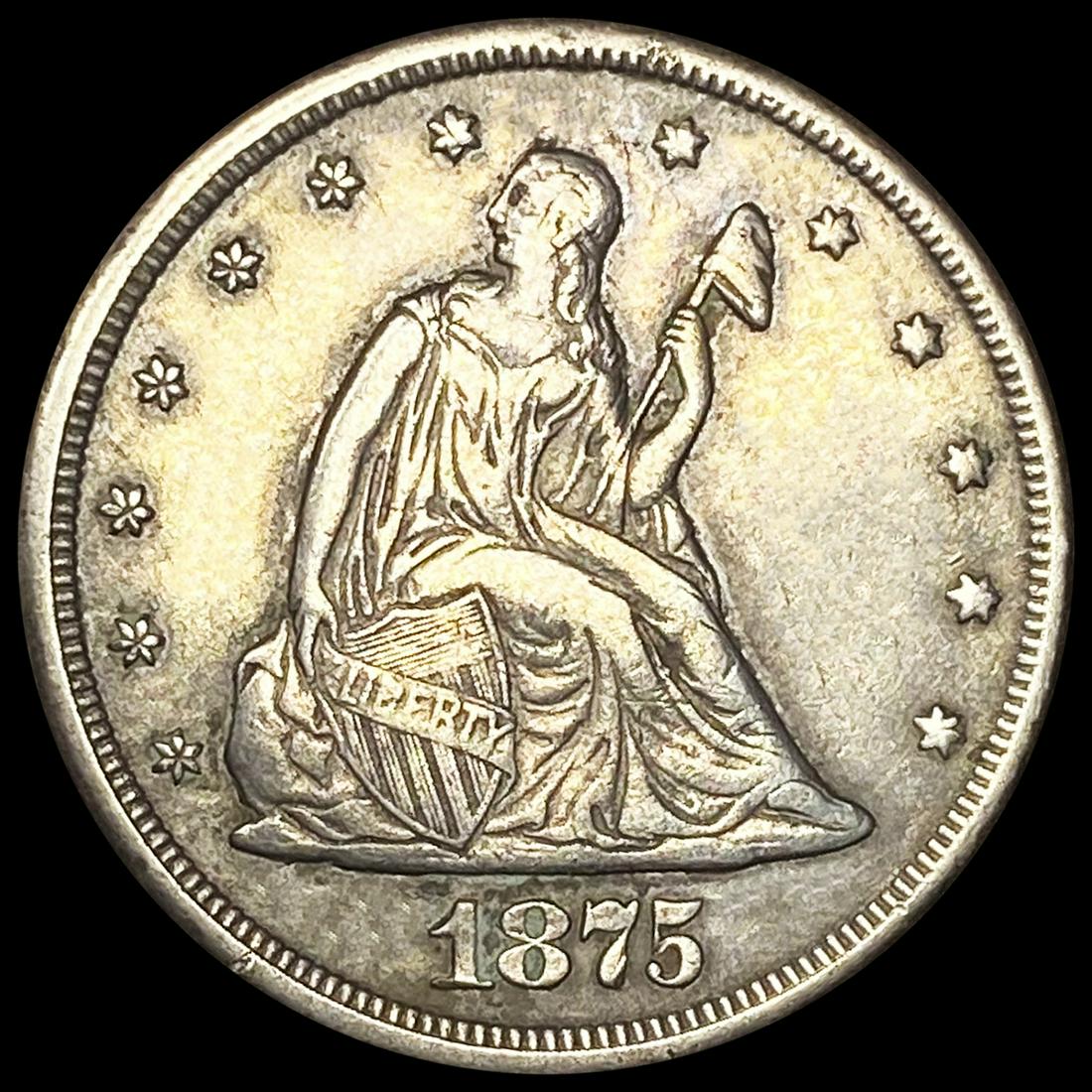 1875-CC Twenty Cent Piece ABOUT UNCIRCULATED (1 of 2)
