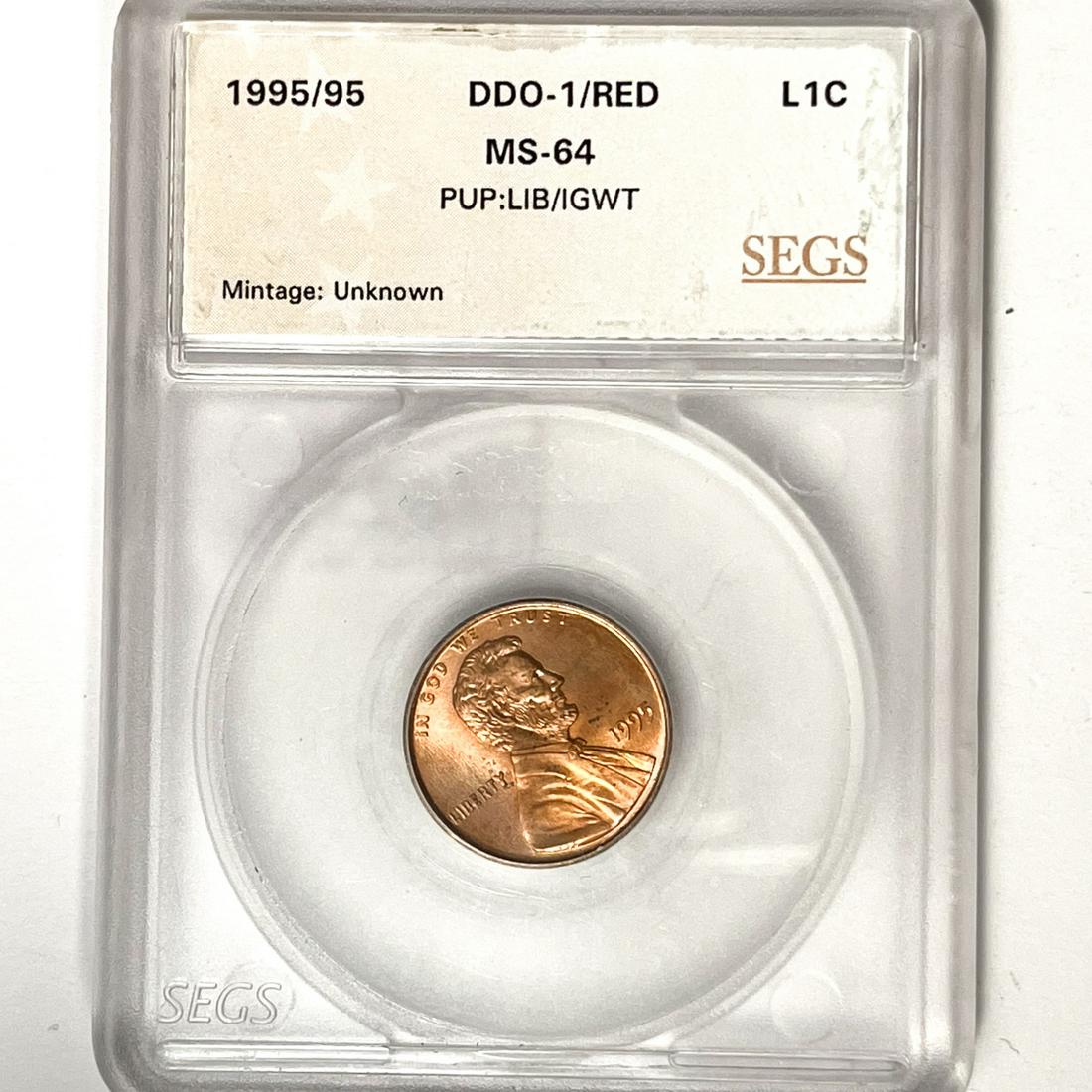 1995 DDO Lincoln Memorial Cent SEGS-MS64 (1 of 2)