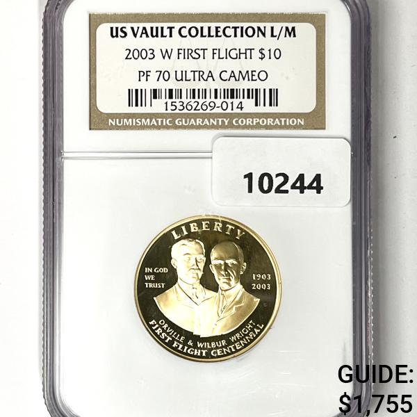 2003-W $10 1/4 oz American Gold Eagle NGC-PF70 UC (1 of 2)