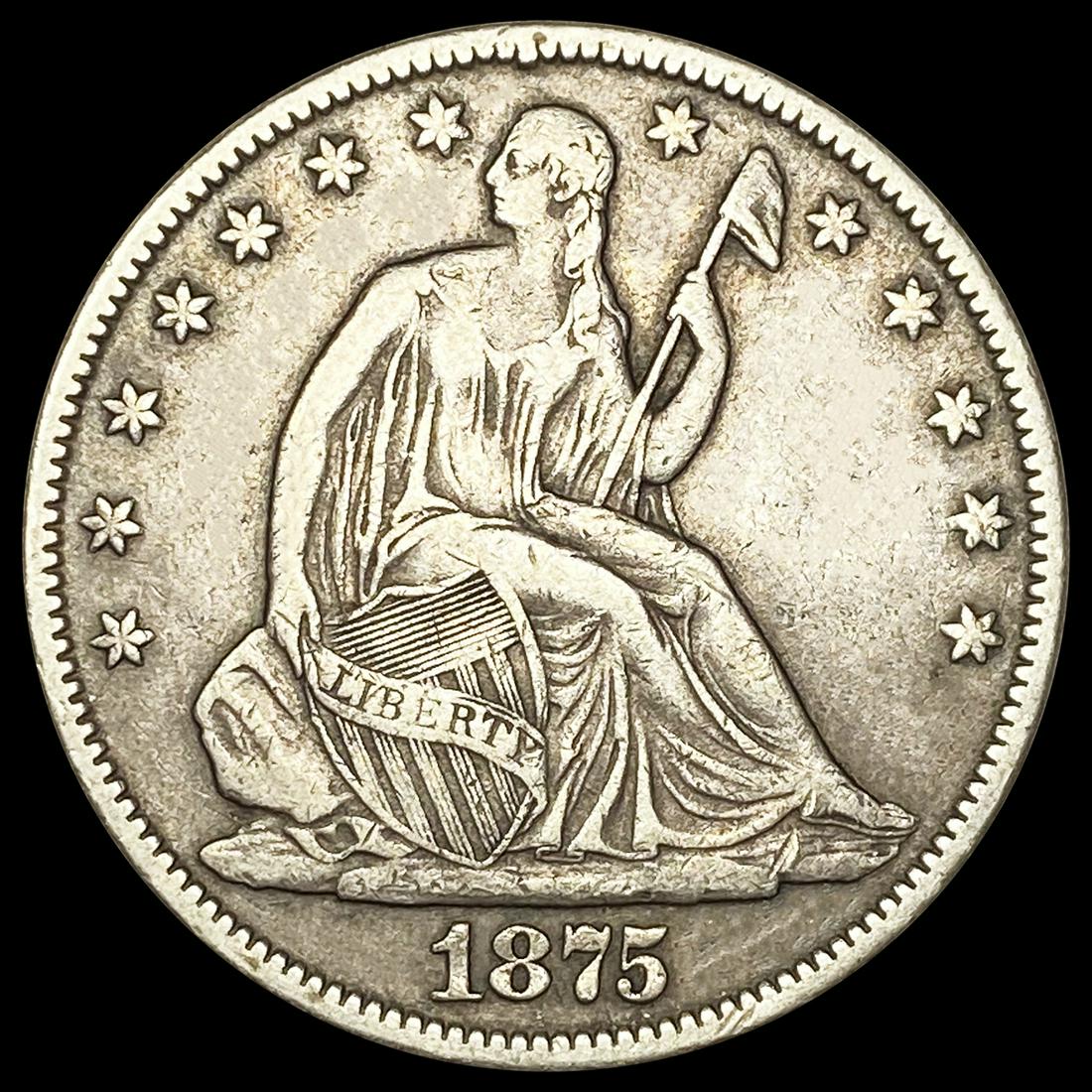 1875 Seated Liberty Half Dollar NEARLY UNC (1 of 2)