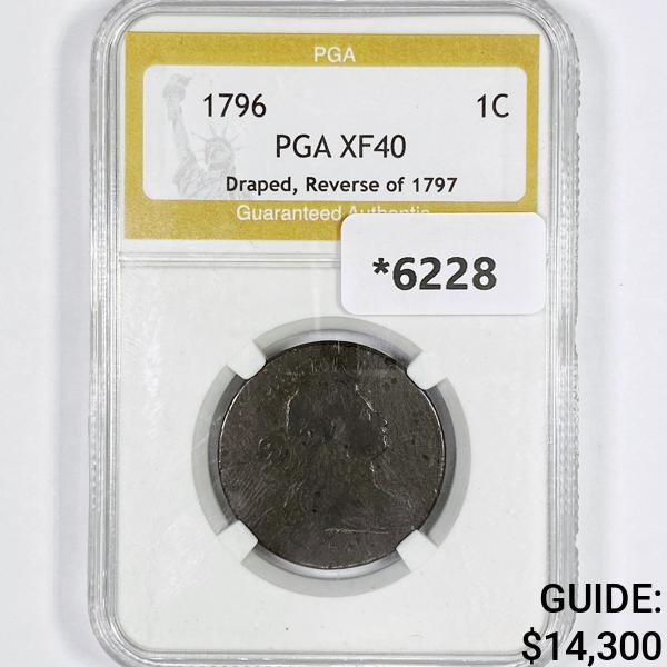 1796 Draped Bust Large Cent PGA-XF40 Rev of 97 (1 of 2)