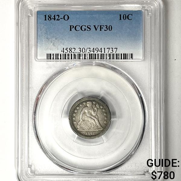 1842-O Seated Liberty Dime PCGS-VF30 (1 of 2)