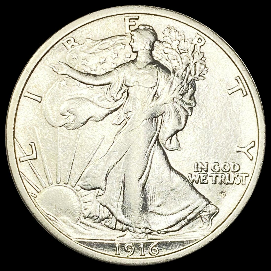 1916-D Walking Liberty Half Dollar UNCIRCULATED (1 of 2)