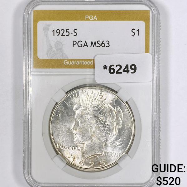 1925-S Silver Peace Dollar PGA-MS63 (1 of 2)