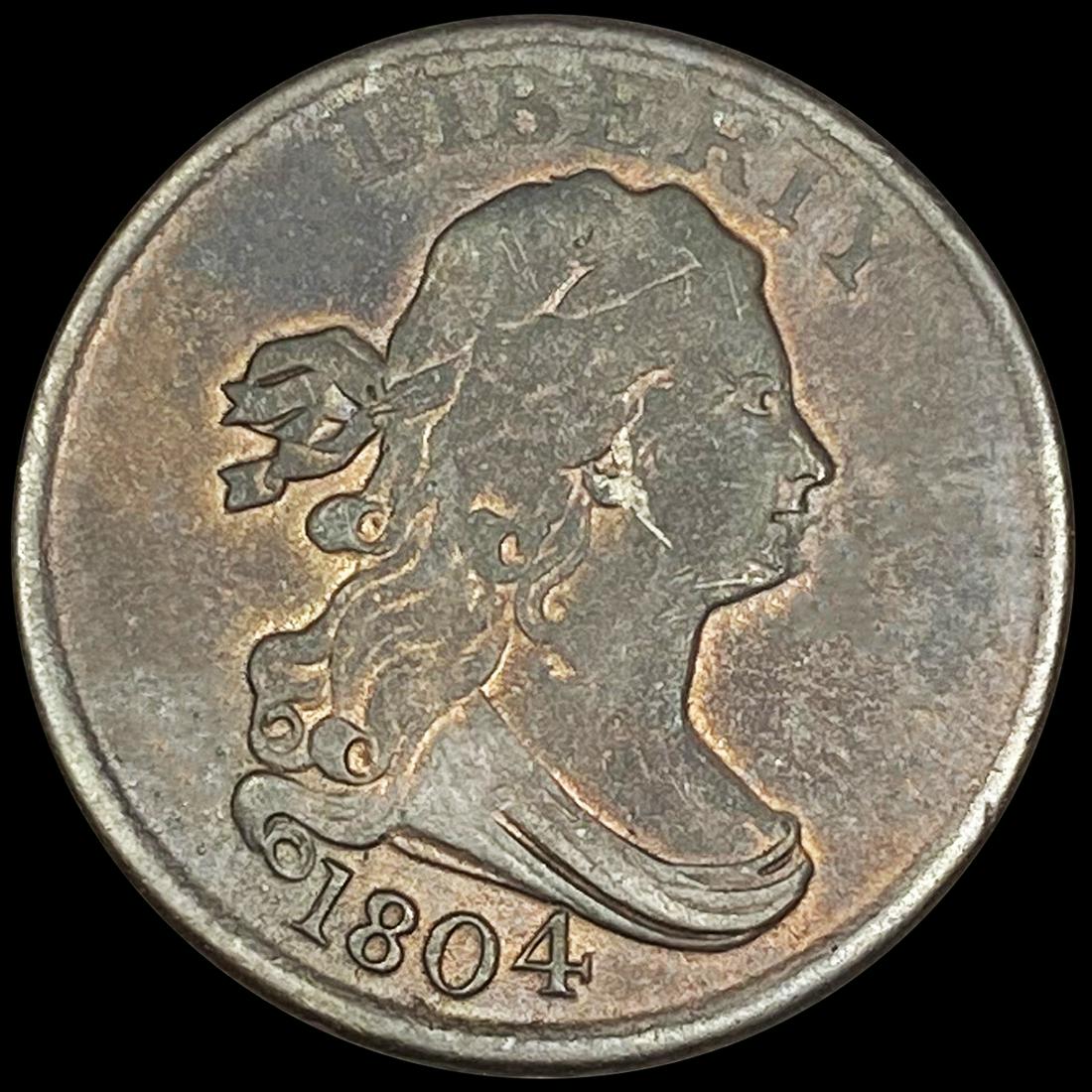 1804 Draped Bust Half Cent ABOUT UNCIRCULATED (1 of 2)