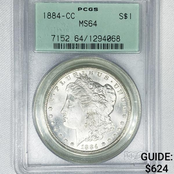 1884-CC Morgan Silver Dollar PCGS-MS64 (1 of 2)