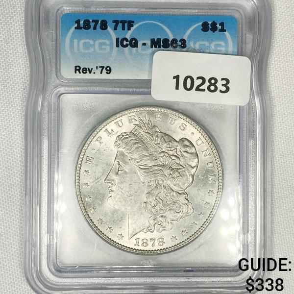 1878 7TF Morgan Silver Dollar ICG-MS63 (1 of 2)