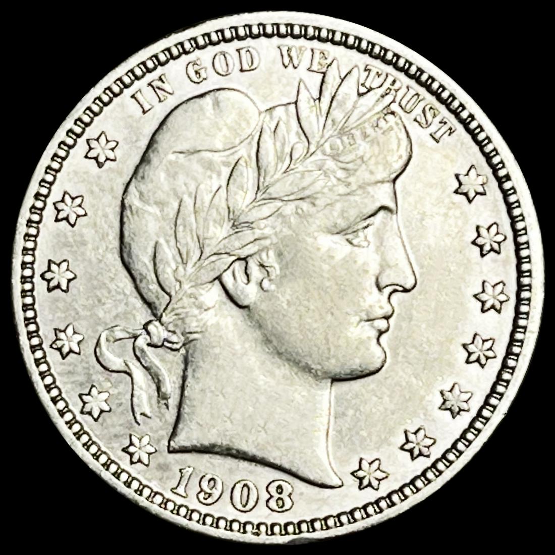 1908-O Barber Quarter CLOSELY UNCIRCULATED (1 of 2)