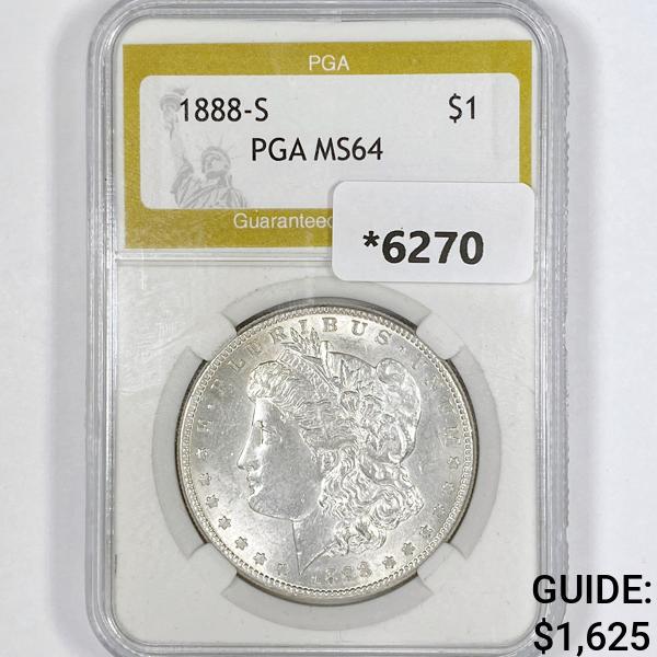 1888-S Morgan Silver Dollar PGA-MS64 (1 of 2)