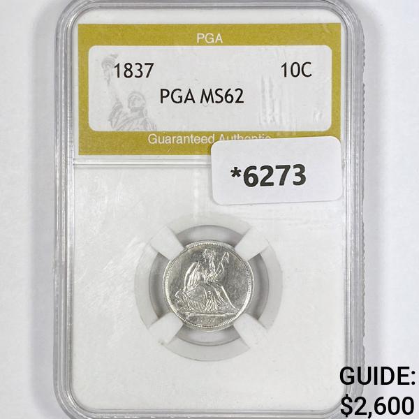1837 Seated Liberty Dime PGA-MS62 (1 of 2)