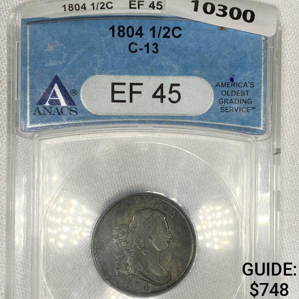 1804 Draped Bust Half Dollar ANACS-EF45 (1 of 2)