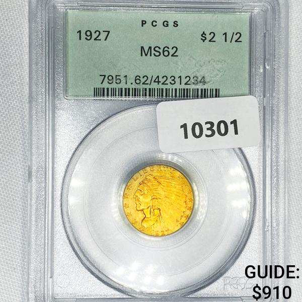 1927 $2.50 Gold Quarter Eagle PCGS-MS62 (1 of 2)