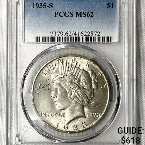 1935-S Silver Peace Dollar PCGS-MS62 (1 of 2)