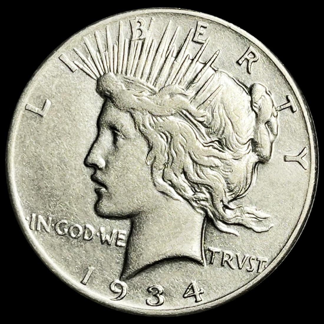 1934-S Silver Peace Dollar NEARLY UNCIRCULATED (1 of 2)