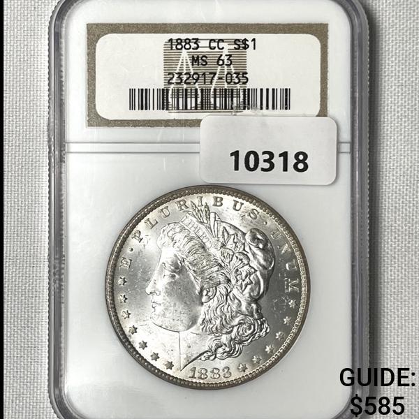 1883-CC Morgan Silver Dollar NGC-MS63 (1 of 2)