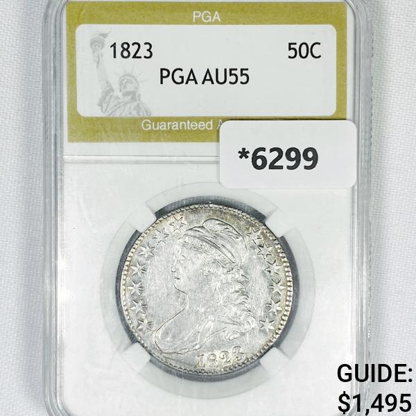 1823 Capped Bust Half Dollar PGA-AU55 (1 of 2)