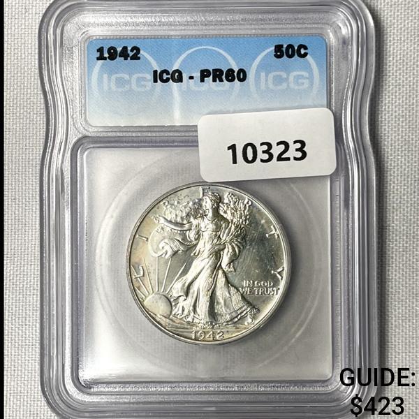 1942 Walking Liberty Half Dollar ICG-PR60 (1 of 2)
