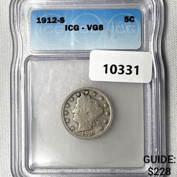 1912-S Liberty V Nickel ICG-VG8 (1 of 2)