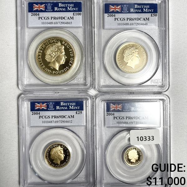 2004 British 57.54g Gold Proof Set PCGS-PR69DCAM (1 of 2)