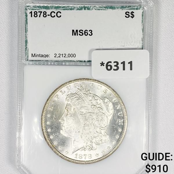 1878-CC Morgan Silver Dollar PCI-MS63 (1 of 2)