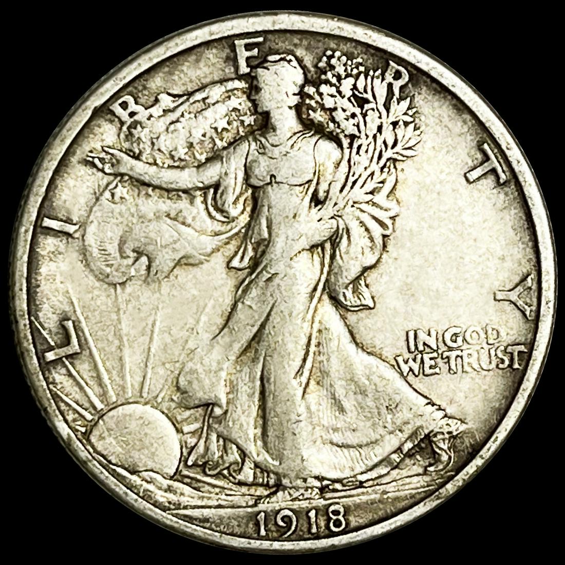 1918-S Walking Liberty Half Dollar LIGHTLY CIRC (1 of 2)