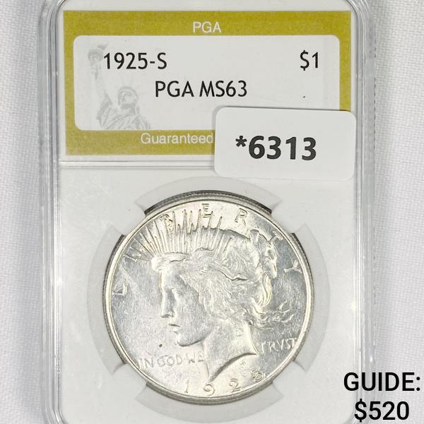 1925-S Silver Peace Dollar PGA-MS63 (1 of 2)