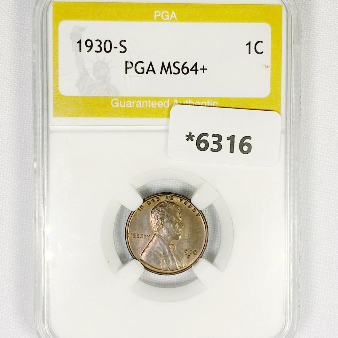 1930-S Wheat Cent PGA-MS64+ (1 of 2)