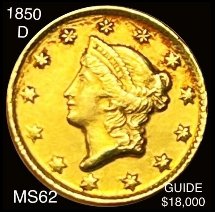 1850-D Rare Gold Dollar UNCIRCULATED (1 of 2)