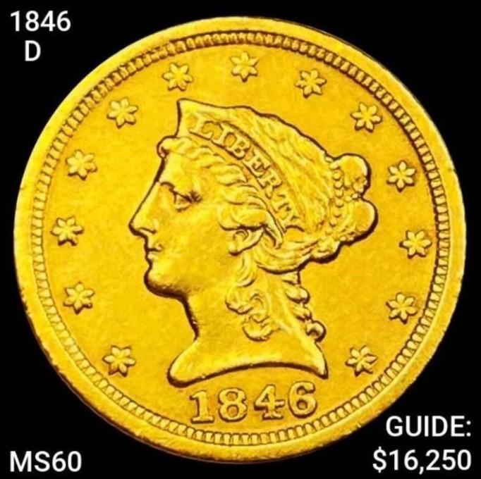 1846-D $2.50 Gold Quarter Eagle UNCIRCULATED (1 of 2)