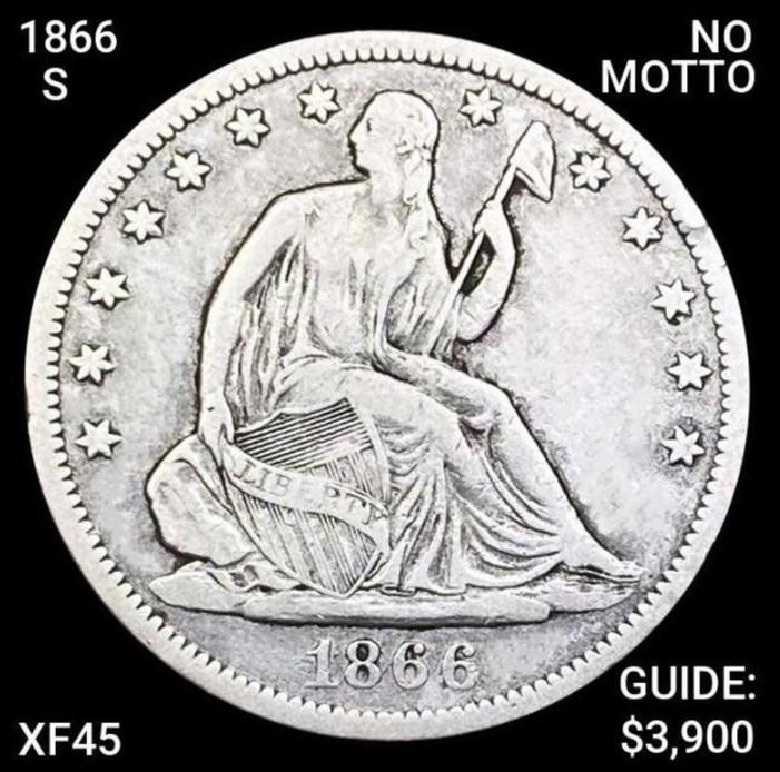 1866-S Seated Liberty Half Dollar LIGHTLY CIRC (1 of 2)