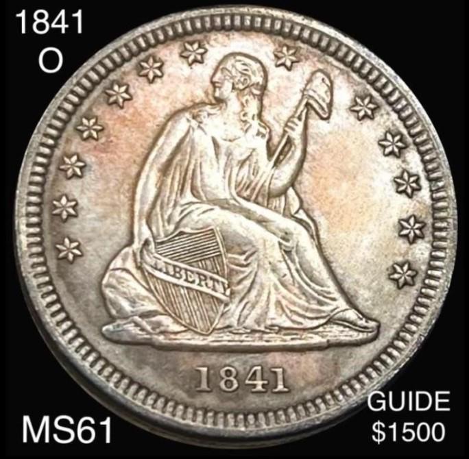 1841-O Seated Liberty Quarter UNCIRCULATED (1 of 2)