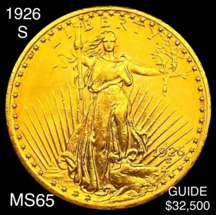 1926-S $20 Gold Double Eagle GEM BU (1 of 2)
