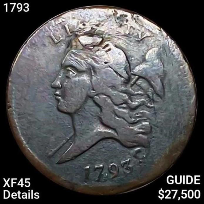 1793 Liberty Cap Half Cent LIGHTLY CIRCULATED (1 of 2)